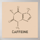 Coffein Molecule Poster (Vorne)