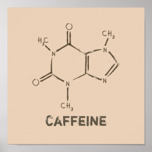 Coffein Molecule Poster