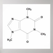 Coffein Molecule Poster (Vorne)