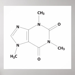 Coffein Molecule Poster