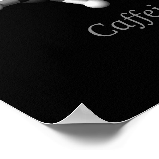 Coffein Molecule Poster (Ecke)