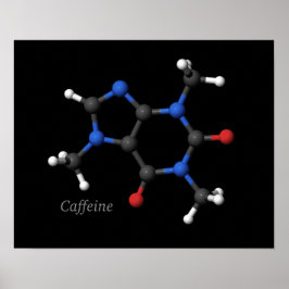 Coffein Molecule Poster