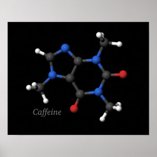 Coffein Molecule Poster
