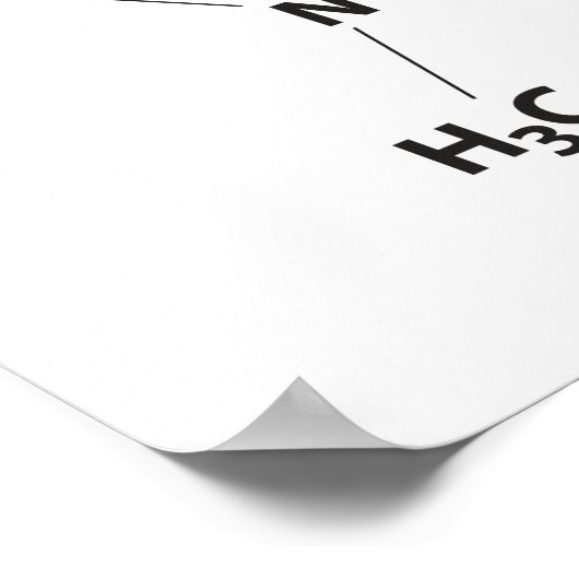 Coffein Molecule Poster (Ecke)