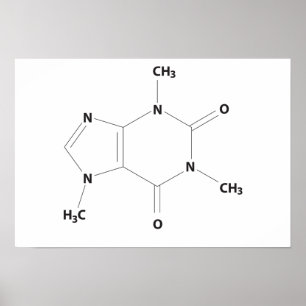 Coffein Molecule Poster