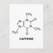 Coffein Molecule Postkarte (Vorderseite)
