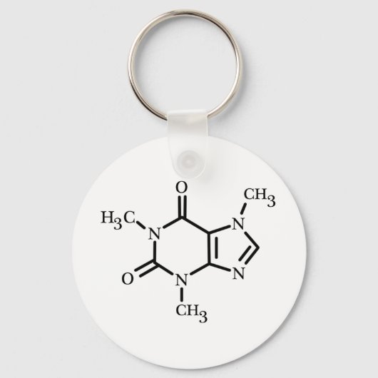 Coffein Molecule Schlüsselanhänger (Vorderseite)