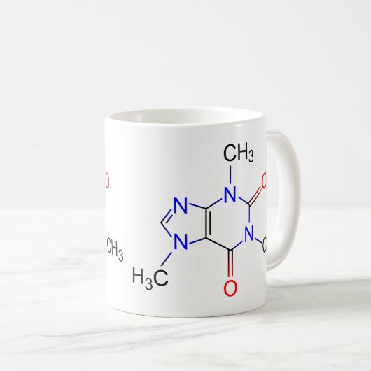 Coffein Molecule Tasse (VorderseiteRechts)