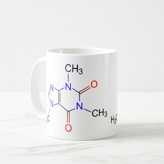 Coffein Molecule Tasse (Vorderseite Links)