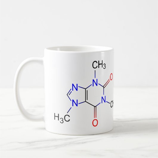 Coffein Molecule Tasse (Links)