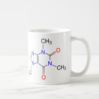Coffein Molecule Tasse