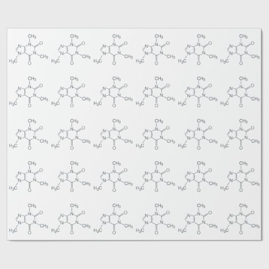 Coffein-Molekül für Kaffeeliebhaber Geschenkpapier (Flach)