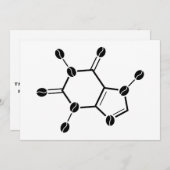 Coffein molekulare Bohnen Einladung (Vorne/Hinten)