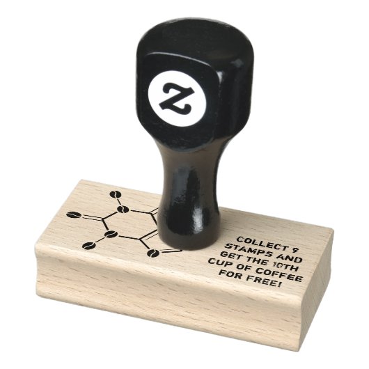 Coffein molekulare Bohnen Gummistempel (Stempel)