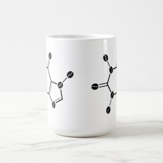 Coffein molekulare Bohnen Kaffeetasse (Mittel)