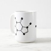 Coffein molekulare Bohnen Kaffeetasse (Vorderseite Links)