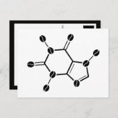 Coffein molekulare Bohnen Postkarte (Vorne/Hinten)