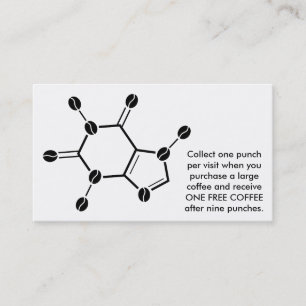 Coffein molekulare Bohnen Treuekarte