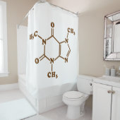 Coffein-Molekulare chemische Formel Duschvorhang (Beispiel)