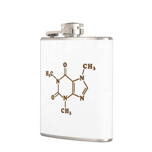 Coffein-Molekulare chemische Formel Flachmann (Links)