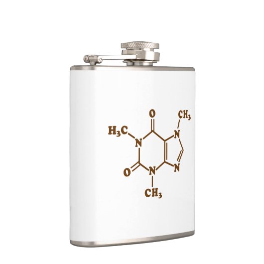 Coffein-Molekulare chemische Formel Flachmann (Rechts)