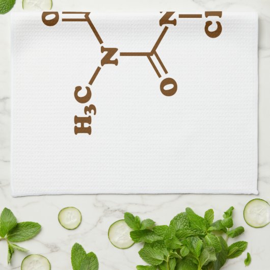 Coffein-Molekulare chemische Formel Geschirrtuch (Gefaltet)