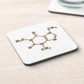 Coffein-Molekulare chemische Formel Getränkeuntersetzer (Linke Seite)