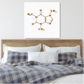 Coffein-Molekulare chemische Formel Leinwanddruck (Insitu (Schlafzimmer))