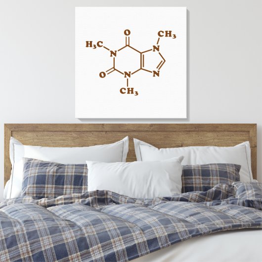 Coffein-Molekulare chemische Formel Leinwanddruck (Insitu (Schlafzimmer))