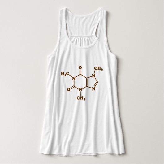 Coffein-Molekulare chemische Formel Tank Top (Design Vorderseite)