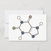 Coffein-Molekülstruktur Einladung (Vorderseite)