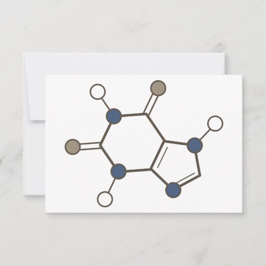 Coffein-Molekülstruktur Einladung (Vorderseite)