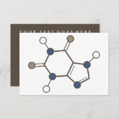 Coffein-Molekülstruktur Einladung (Vorne/Hinten)