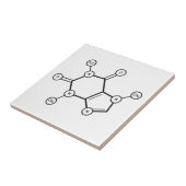 Coffein-Molekülstruktur Fliese (Seite)