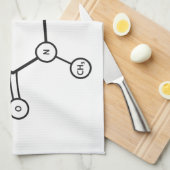 Coffein-Molekülstruktur Küchentuch (Viertel Falte)