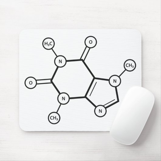 Coffein-Molekülstruktur Mousepad (Mit Mouse)