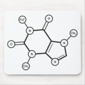 Coffein-Molekülstruktur Mousepad (Vorne)