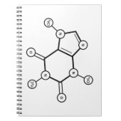 Coffein-Molekülstruktur Notizblock (Vorderseite)