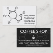 Coffein-Molekülstruktur Treuekarte (Vorne/Hinten)