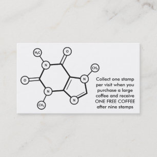 Coffein-Molekülstruktur Treuekarte