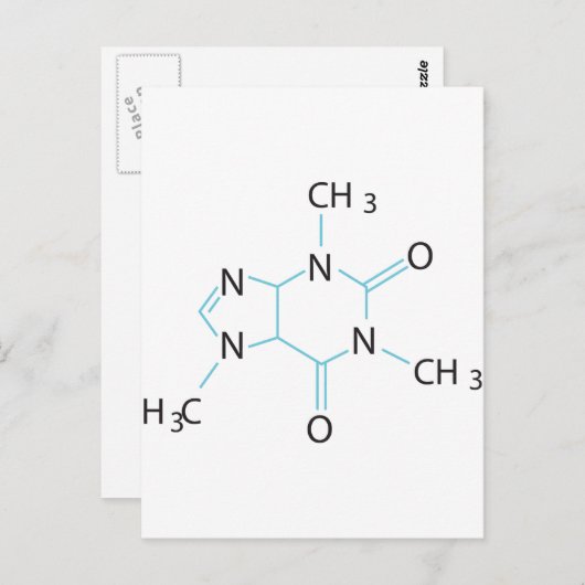 Coffein Postkarte (Vorne/Hinten)