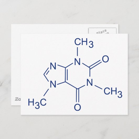 Coffein Postkarte (Vorne/Hinten)