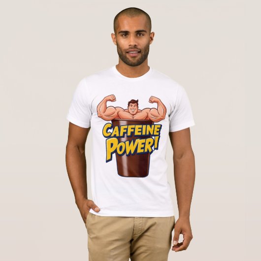 "Coffein Power Flex - T - Shirt der Männer" (Vorne ganz)