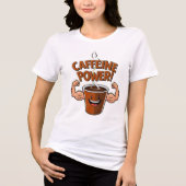 "Coffein Power Flex - Unisex T - Shirt" Tri-Blend Shirt (Vorderseite)