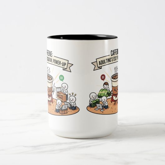 Coffein Power Tasse hoch - Funny Adulding Coffee C (Mittel)
