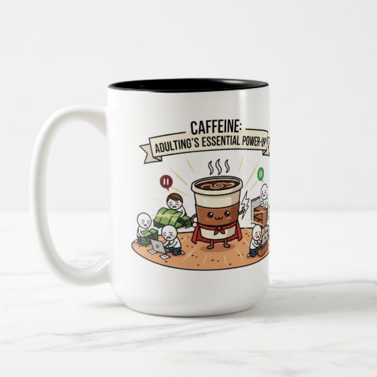 Coffein Power Tasse hoch - Funny Adulding Coffee C (Links)