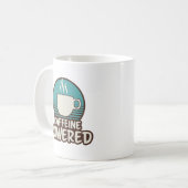 Coffein Powered Retro Tasse (Vorderseite Links)