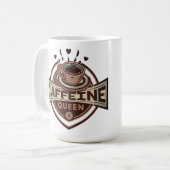 Coffein Queen Tasse & Cup (Vorderseite Links)