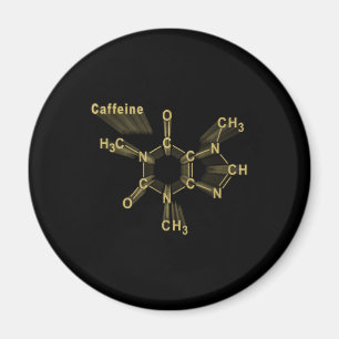 Coffein Strukturchemisches Formel Gold Magnet
