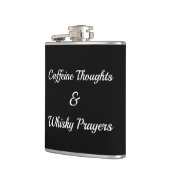 Coffein Thoughts & Whisky Prayers Stress Relief Flachmann (Links)